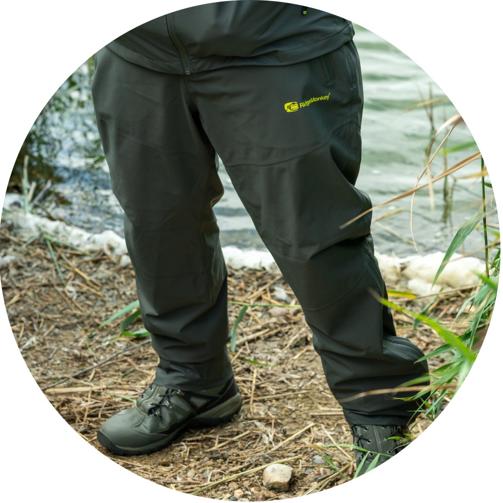 E-shop Ridgemonkey nohavice apearel thermapro waterproof shell trousers green - s