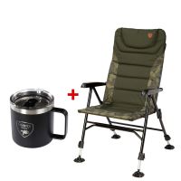 Giants Fishing Kreslo Chair Long Back + Nerezový Thermo Hrnček 400 ml