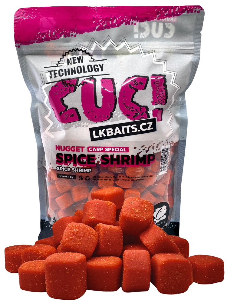 Lk baits cuc nugget carp spice shrimp 1 kg - 10 mm