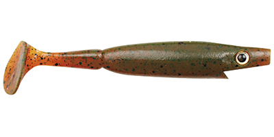 Strike pro gumová nástraha piglet shad motor oil pepper-10 cm 7 g