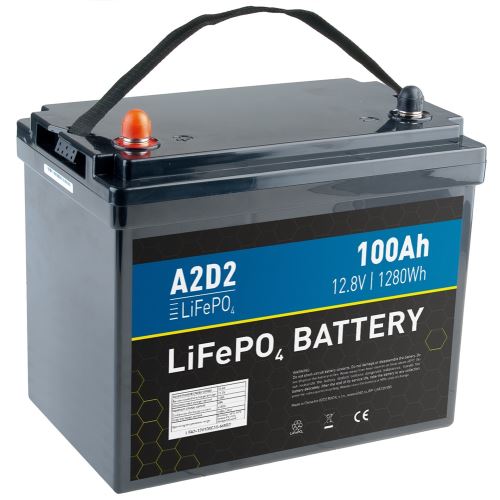 A2D2 Batéria LiFePo4 12,8V 100Ah M8 (Size of 75Ah)