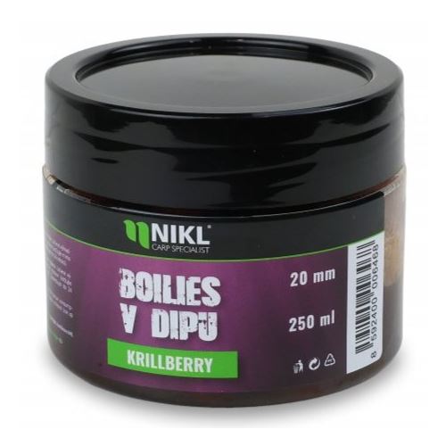 Nikl Boilies V Dipe Krill Berry 250 g