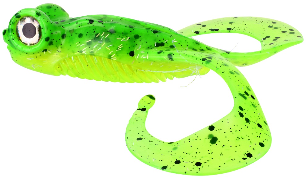 Gunki gumová nástraha bull frog lime chart pepper 2 ks 10 cm