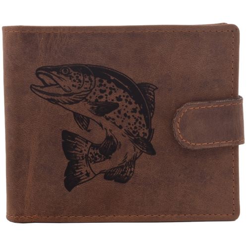 Mercucio Peňaženka Svetlohnedá Vzor 51 Pstruh