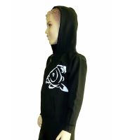 R-spekt Detská Mikina Zipsová S Kapucňou Carper Kids Black (1)