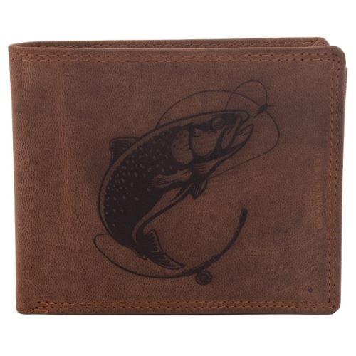 Mercucio Peňaženka Svetlohnedá Vzor 49 Pstruh S Prútom