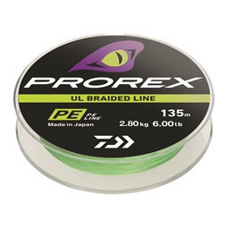 E-shop Daiwa splietaná šnúra prorex ul finesse braid chartreuse 135 m - 0,06 mm 2,8 kg
