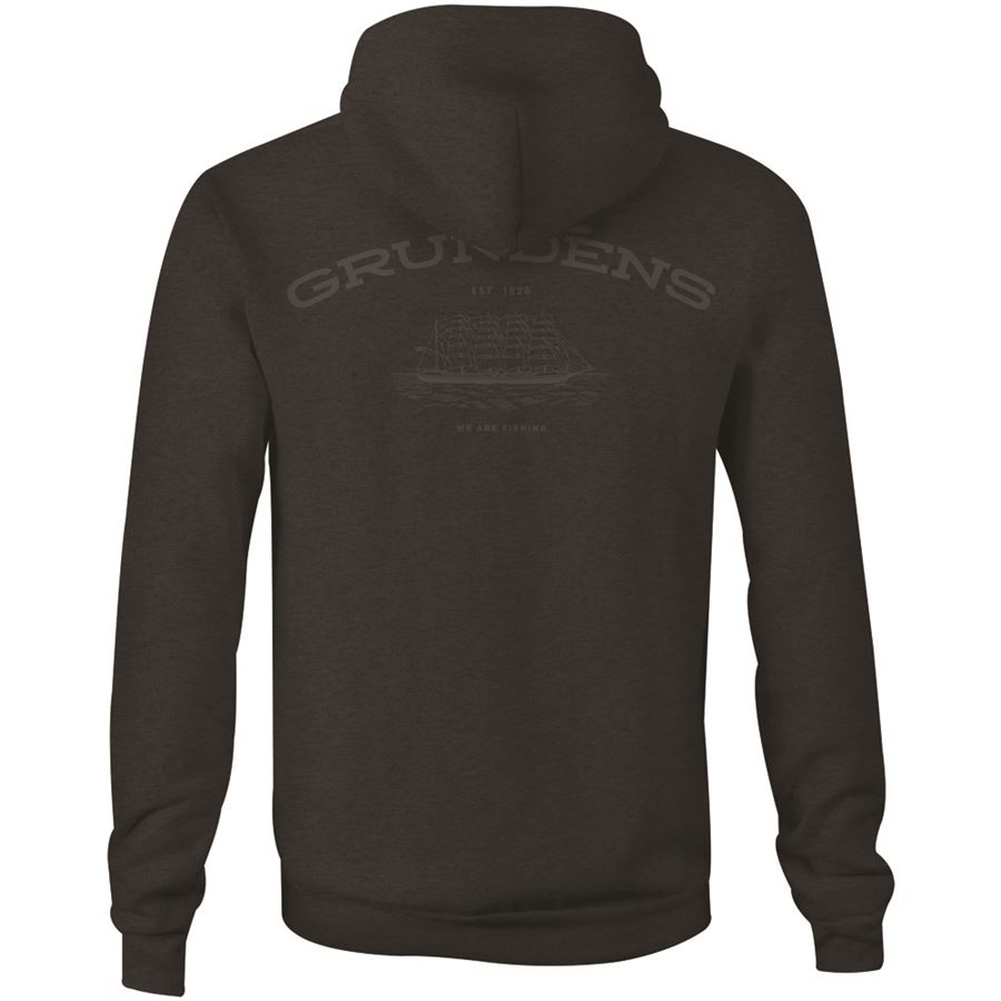 E-shop Grundéns mikina displacement dwr hoodie black heather - l