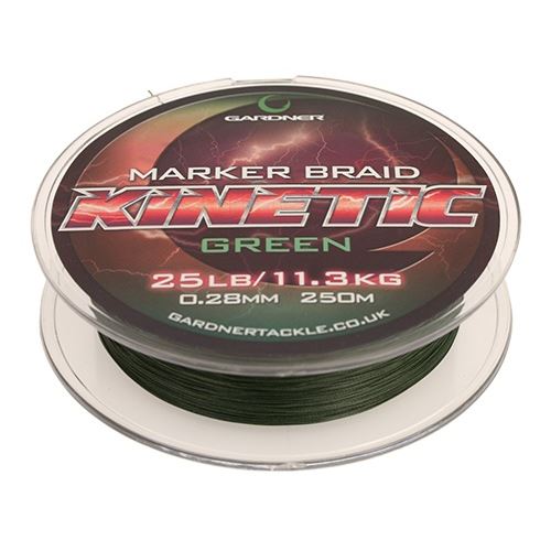 Gardner Splietaná Šnáúra Kinetic Marker Braid Zelená 250 m - Priemer 0,28 mm / Nosnosť 11,3 kg