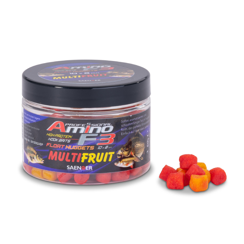 E-shop Saenger pávajúce nugetky amino f-3 mini 8x6 mm 50 g - multifruit