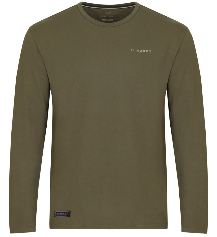 Korda tričko s dlhým rukávom mindset minimal ls tee dark olive - s