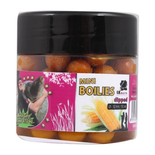 LK Baits Mini Boilies a Dip World Record Carp Corn 12 mm 150 ml