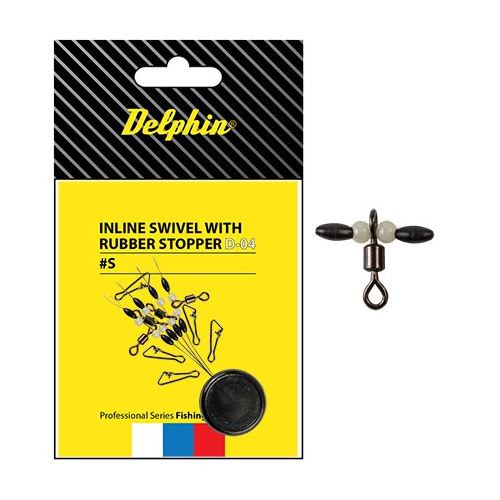 Delphin Inline Swivel With Rubber Stopper 10 ks