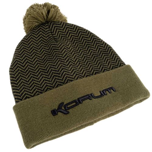 Korum Čiapka Thermal Beanie Hat - Black/Olive