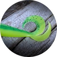 RedBass Gumová Nástraha Twister Kixter Fluo Green RH UV (1)