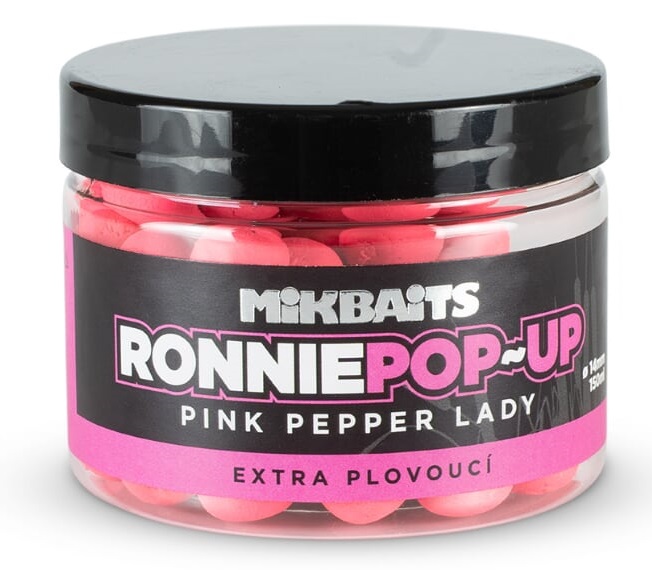 Mikbaits plávajúce boilie ronnie pink pepper lady 14 mm 150 ml.