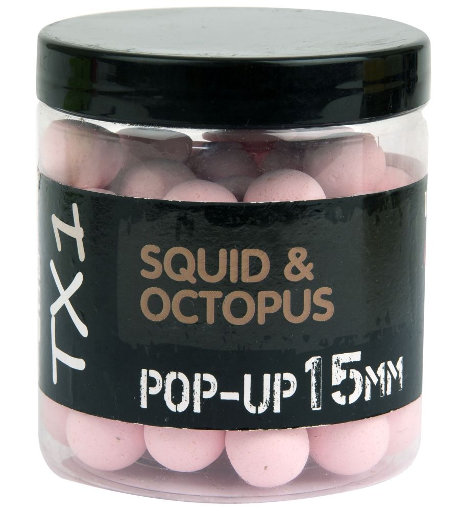E-shop Shimano plávajúce boilie tx1 pop up squid & octopus washed out pink - 15 mm 80 g