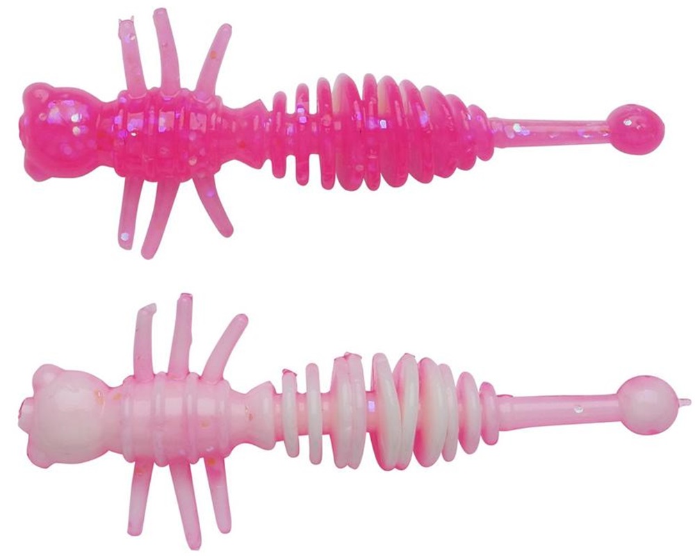 Berkley gumová nástraha powerbait power larvae pink white - 5,5 cm 10 ks