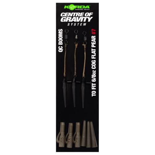 Korda Montáž Centre Of Gravity Boom QC Flat Pear 3 ks