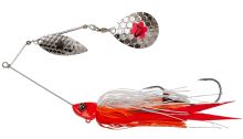 Savage Gear Blyskáč Da Bush spinnerbait Sinking Red Head Silver