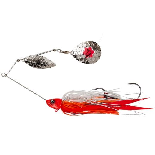 Savage Gear Blyskáč Da Bush spinnerbait Sinking Red Head Silver