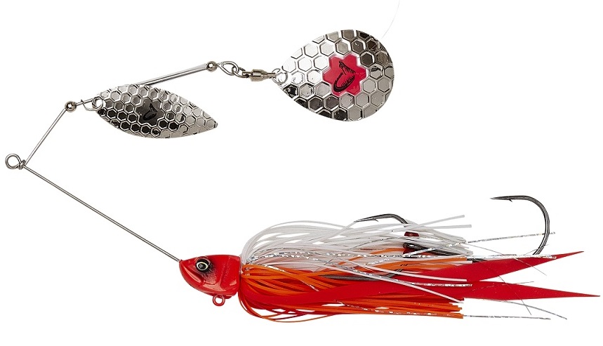 Savage gear blyskáč da bush spinnerbait sinking red head silver - 14 cm 21 g