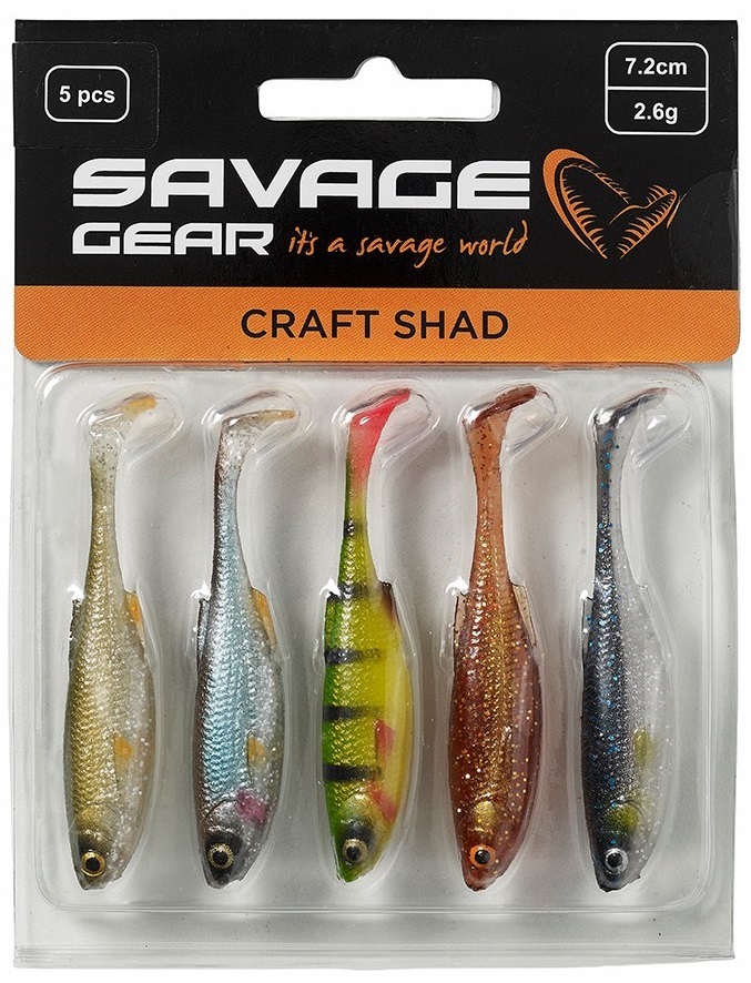 Savage gear gumová nástraha craft shad clear water mix 5 ks 10 cm 6 g