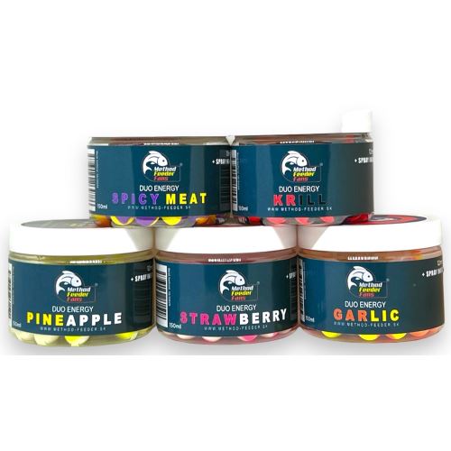 Method Feeder Fans Pop Up Duo Energy 15 mm 100 ml + Sprej Esencia