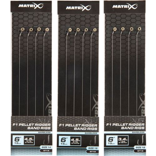 Matrix Nadväzec X5 F1 Pellet Rigger Band Rigs 15 cm