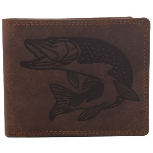 Mercucio Peňaženka Svetlohnedá Vzor 18 Šťuka