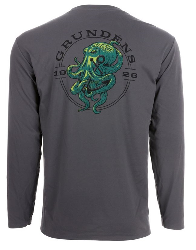 E-shop Grundéns funkčné uv tričko kracken ls tech tee anchor - xl