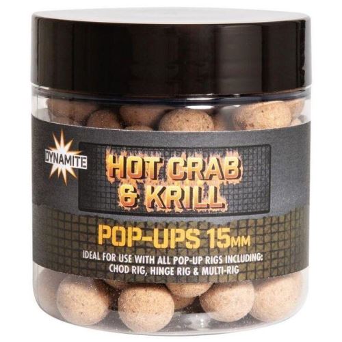 Dynamite baits Plávajúce boilies Pop Ups Hot Crab Krill 15 mm