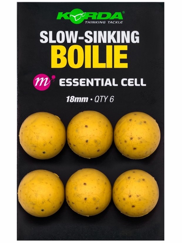 Korda plastic wafter slow-sinking boilie essential cell - 18 mm 6 ks