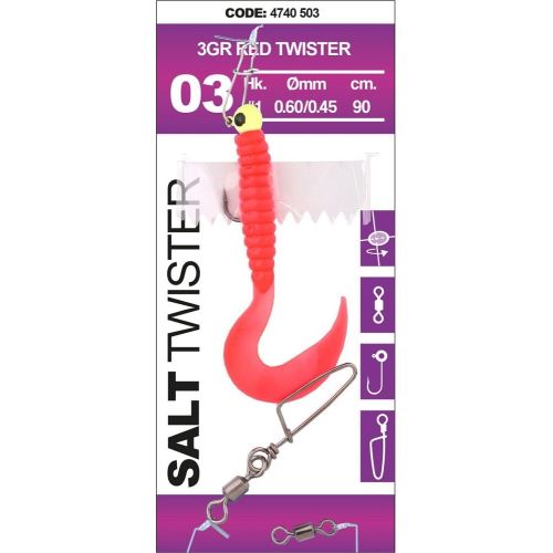 Spro Návazec Na Tresky Salt Twister Red 90 cm