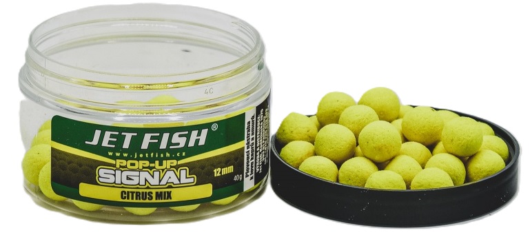 Jet fish plávajúce boilie signal pop up citrus mix - 40 g 12 mm