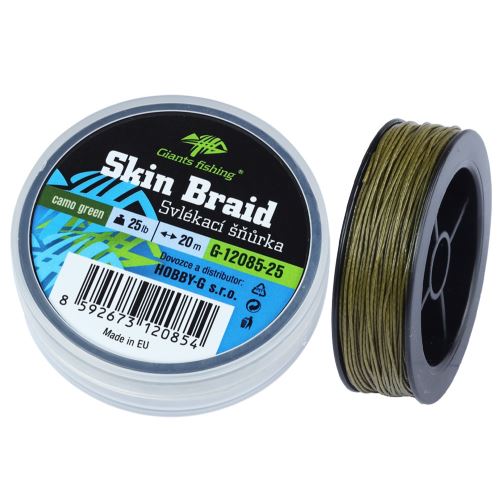 Giants Fishing Zvliekacia Šnúra Carp Line Skin Braid Camo Brown 25 lb 20 m
