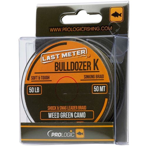 Prologic Šoková Šnúra Bulldozer K Braided Shock Leader 50 m 50 lb Zelená