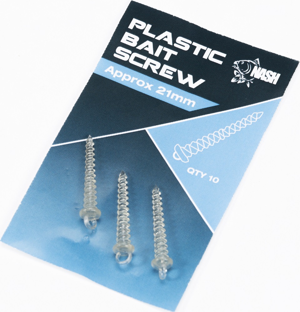 Nash držiak nástrahy plastic bait screw 10 ks - 21 mm