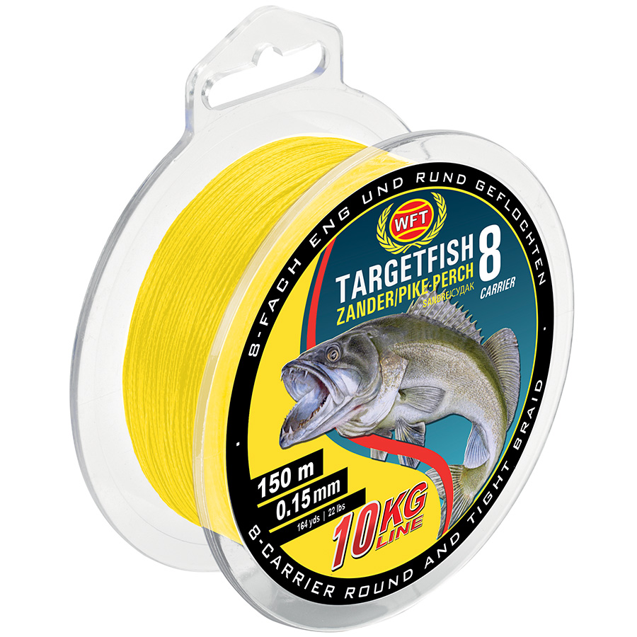 Wft splietaná šnúra targetfish 8 žltá 150 m - 0,10 mm - 7 kg