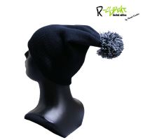 R-spekt Detská čiapka PomPom DUO beanie tm.modrá (7)