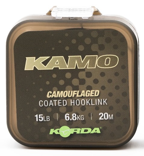 Korda náväzcová šnúrka kamo coated hooklink 20 m - 15 lb 6,8 kg