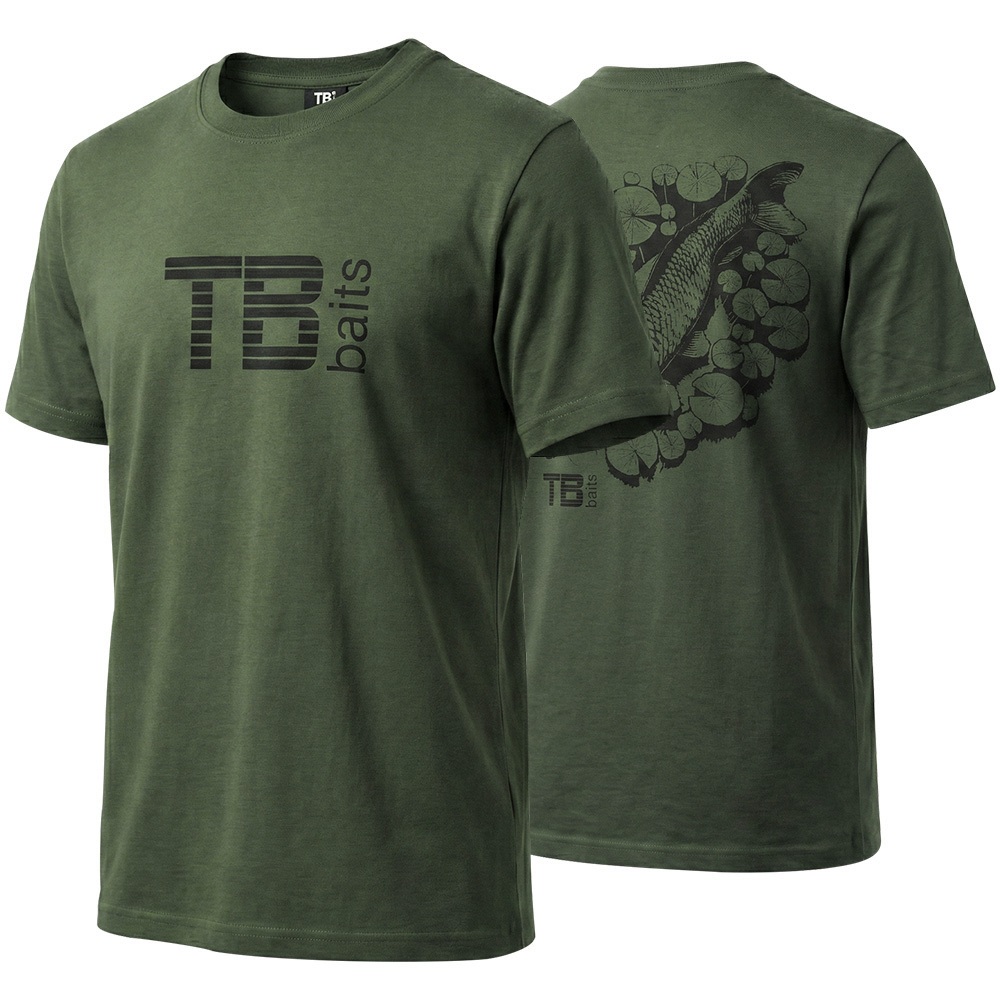 E-shop Tb baits tričko hidden carp green - s