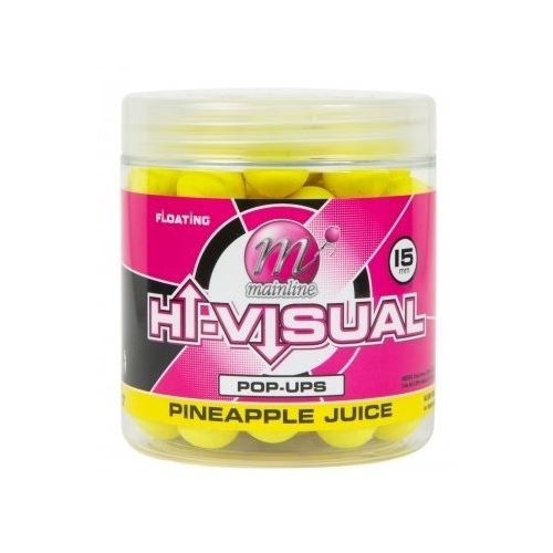 Mainline Plávajúce Boilie High Visual Pop-ups Pineapple Juice 15 mm 50 ks