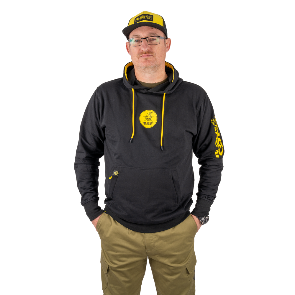 E-shop Black cat mikina black hoody - s