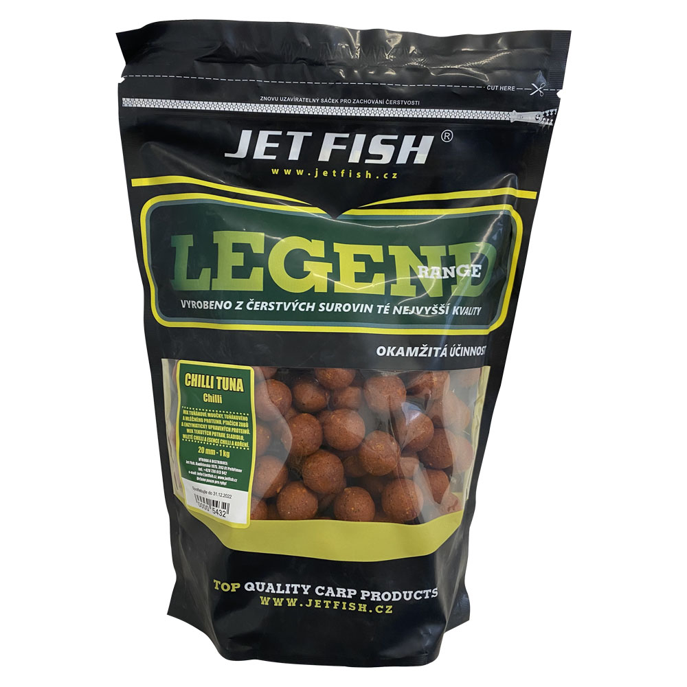 Jet fish boilie legend range chilli tuna chilli  - 3 kg 24 mm