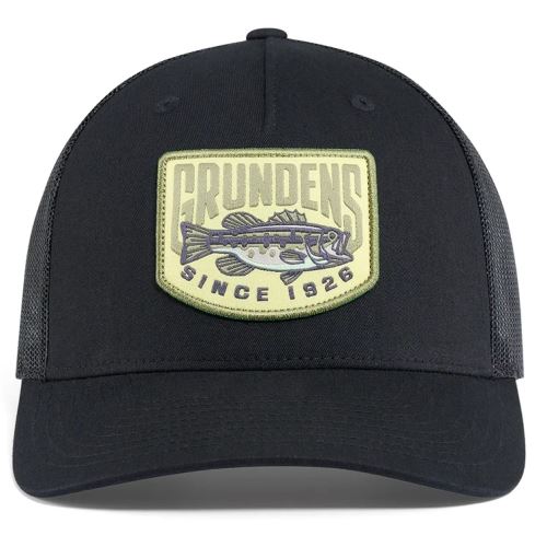 Grundéns Šiltovka Bass Patch Trucker Black