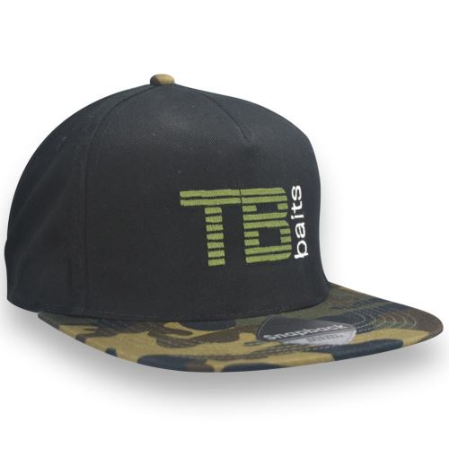 TB Baits Šiltovka Black Camo Snapback