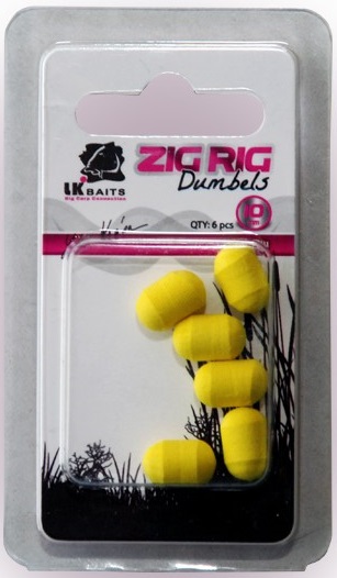 Lk baits dumbels pop-up zig rig-yellow