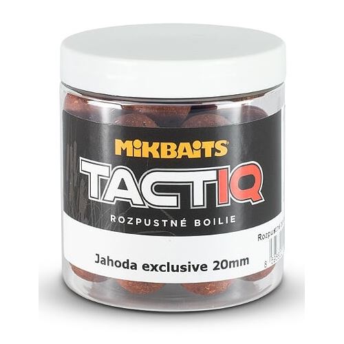 Mikbaits Rozpustné Boilies Tactiq Jahoda Exclusive 250 ml