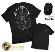 4ANGLERSDESIGN Tričko Catch And Release Linear - M